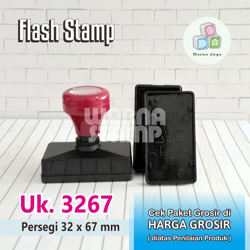 

Gagang Stempel Flash 3267 mm Grosir Paket 5 - 100 Biji / Gagang Stamp Flash Persegi Panjang