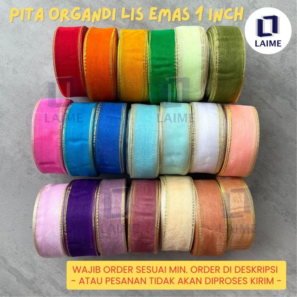 

Pita Organdi / Pita Kaca 1 inch 2.5 cm