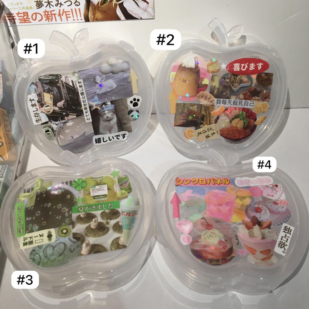 

Apple snap box deco sticker (No resin)