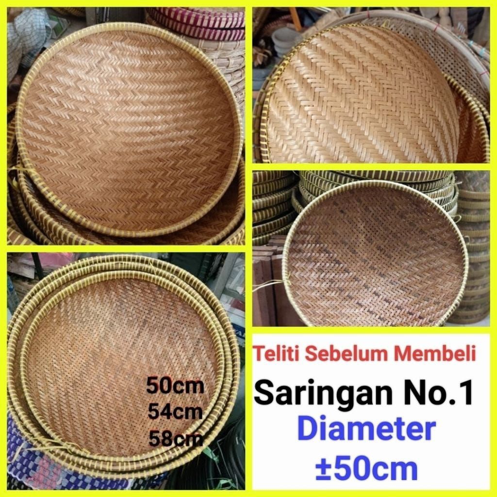 saringan bambu ayakan bambu kalo bambu saringan gorengan ukuran KECIL