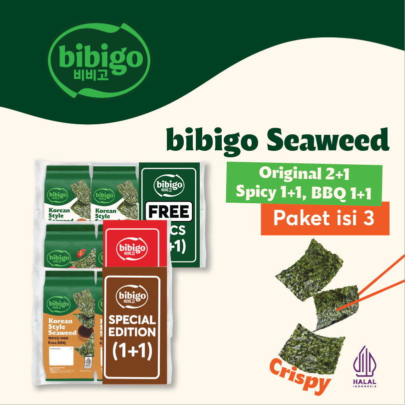 

Mixed Seoul Set - bibigo Seaweed Ori (2+1) + Spicy (1+1) + BBQ (1+1)