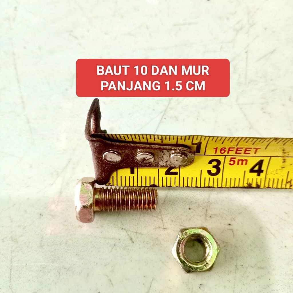 BAUT 10 DAN MUR PANJANG 1.5 CM