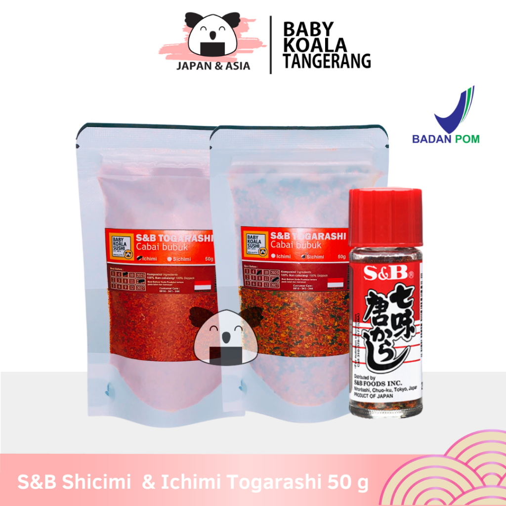 

S&B Ichimi & Shicimi Togarashi 50 g │ Bubuk Cabe Import Jepang │ Chili Powder for Sushi Ramen -BKT