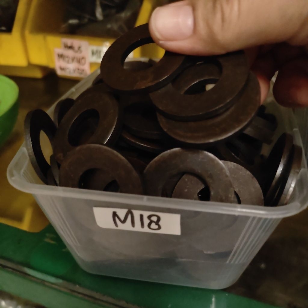 ring plat baja M18 tebal 3mm ring per baja /mur baja M18 / ring plat baja 8.8 M18 / RINGPLAT baja M1