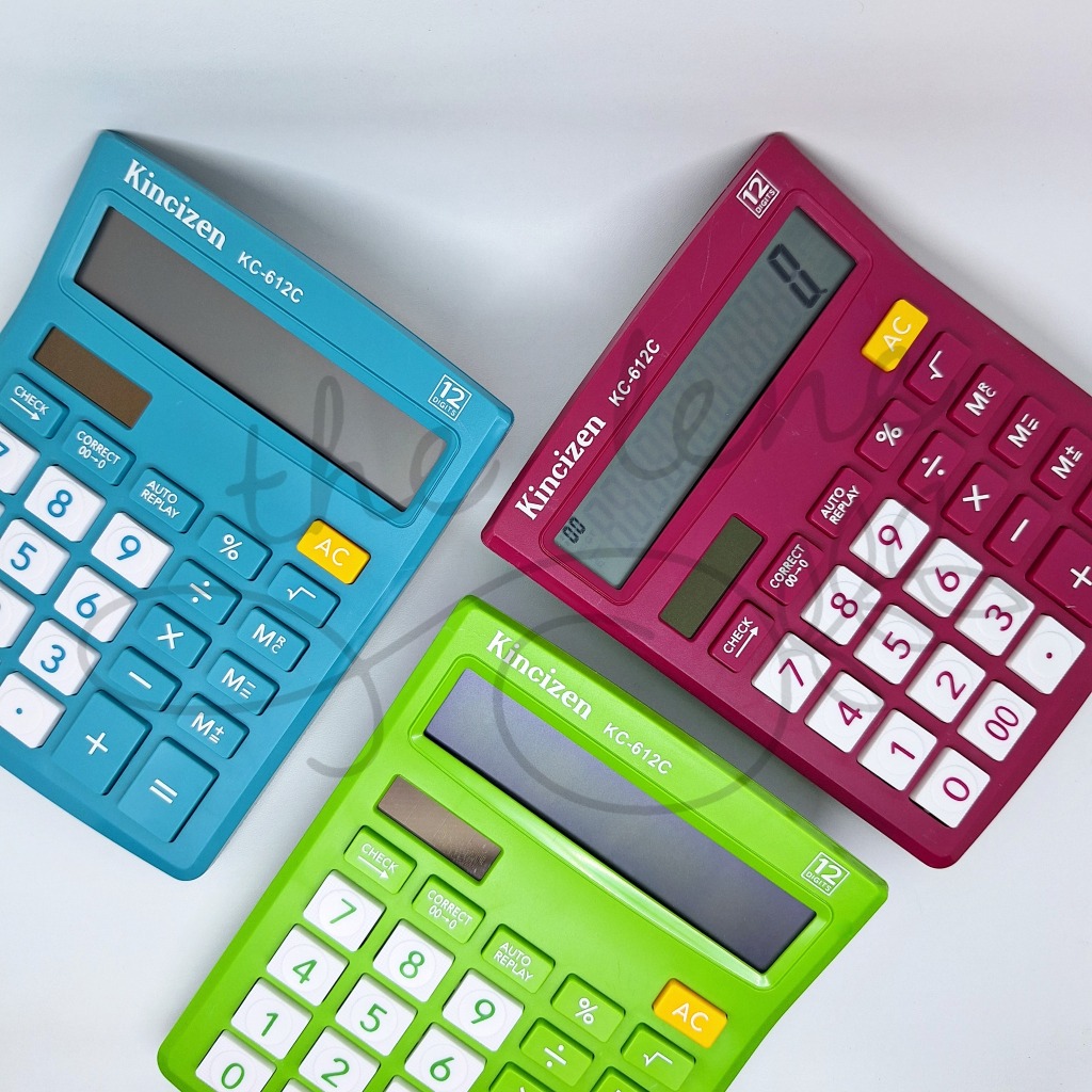 

KALKULATOR KINCIZEN KC-612C WARNA-WARNI / KALKULATOR DAGANG 12 DIGIT / KALKULATOR MURAH CANTIK