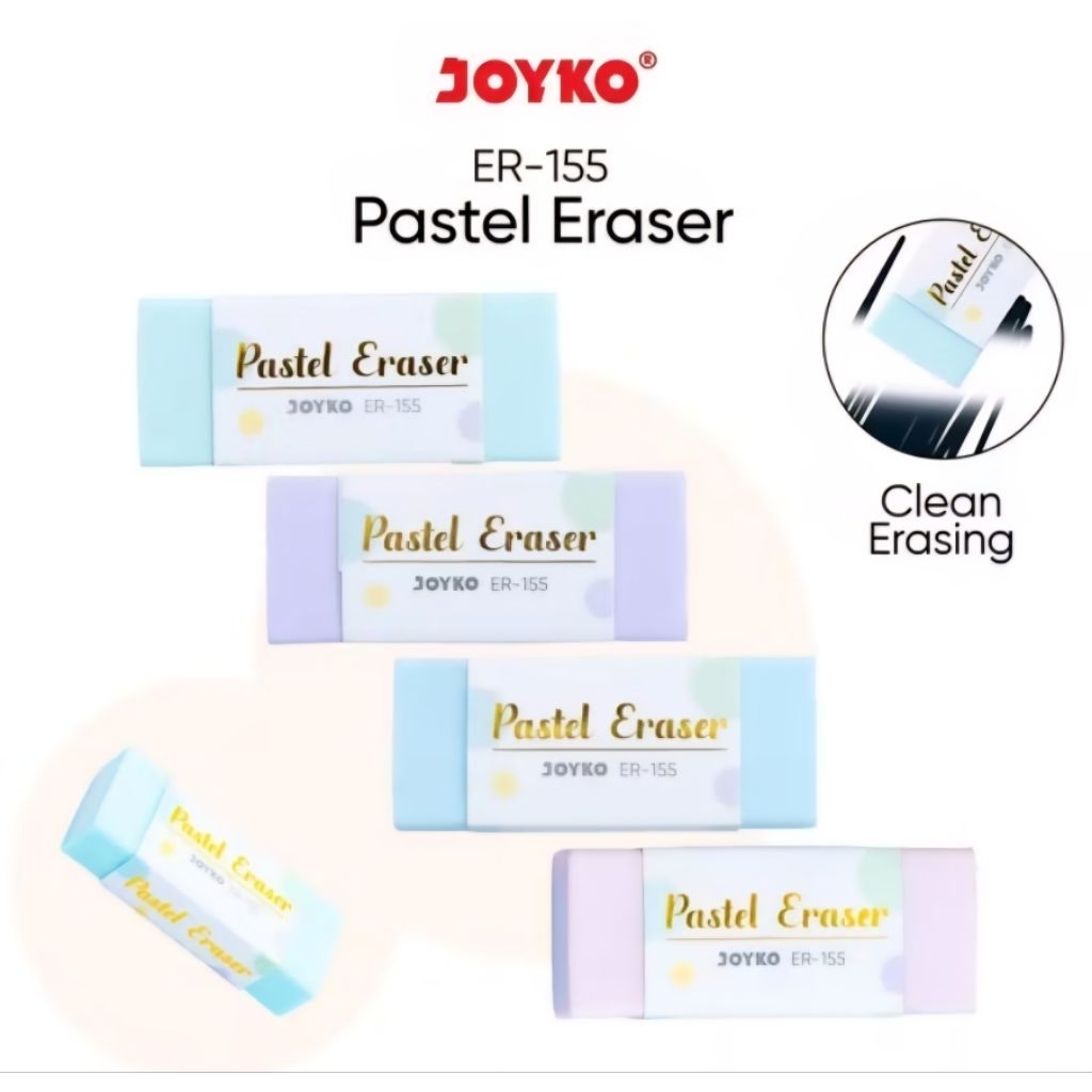 

Penghapus Joyko Eraser ER 155 Warna Pastel 1 PCS / ERASER