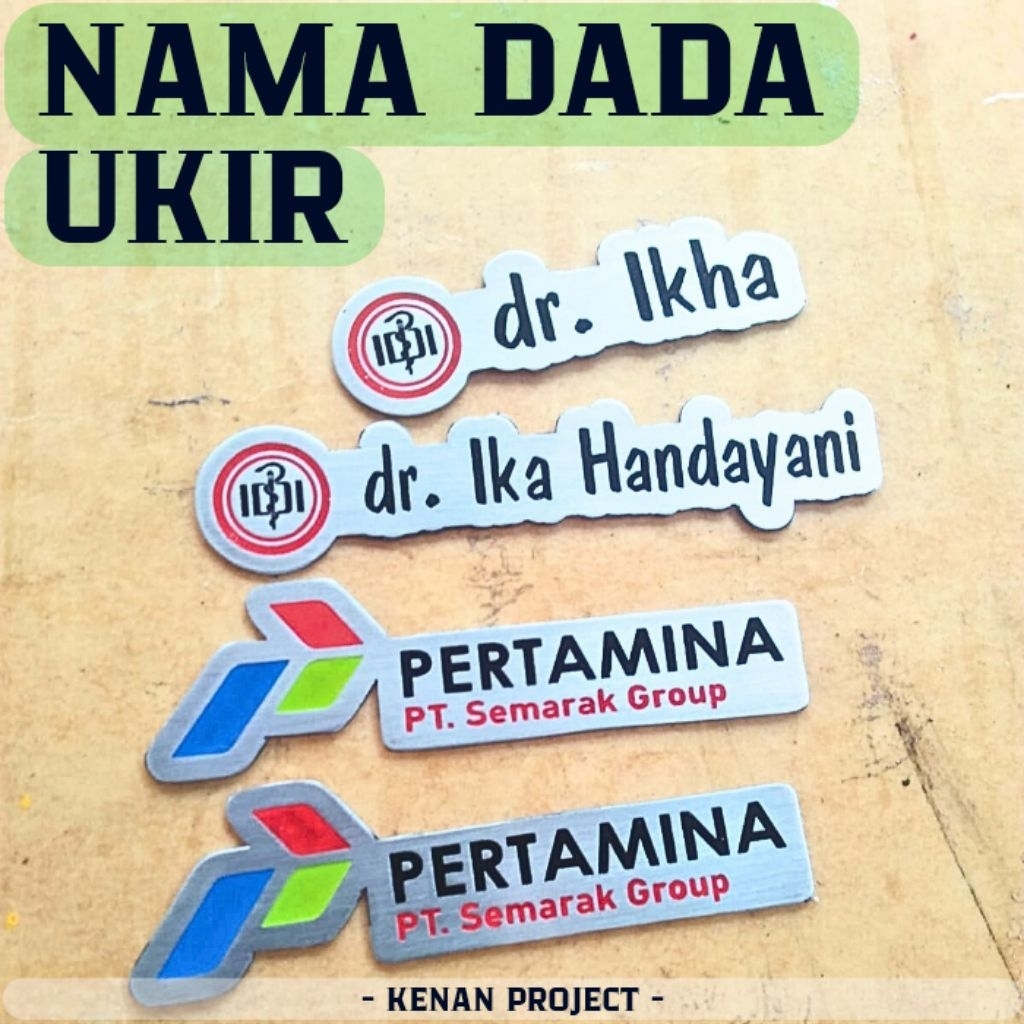 

Nama Dada Ukir / Ukiran / Nama Dada / Pin Dada / Pin