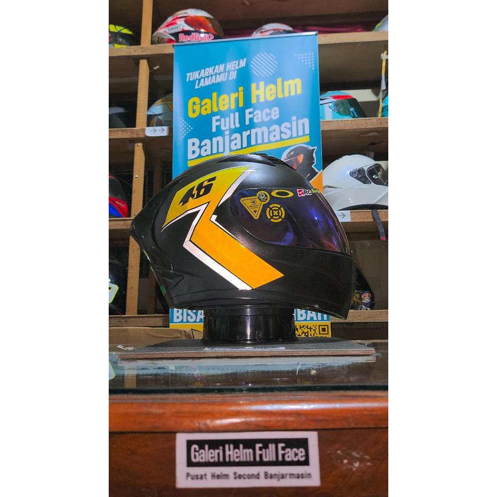 KYT R-10 REPAINT HITAM STIKER AGV