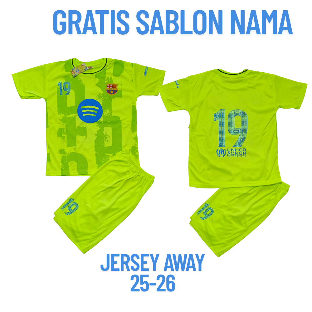 Baju Bola Anak Barcelona / Baju Bola Anak Barcelona bisa costum sablon nama