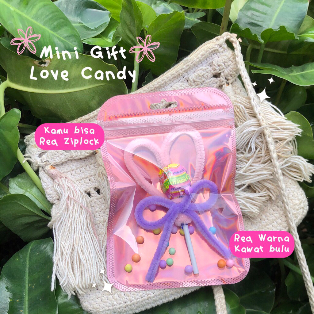 

MINI GIFT Permen Love Kawat Bulu Freebies Konser Souvenir Ulang Tahun Anak Chupa Chups