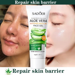 ORI 100% Aloe Vera Soothing Gel Melembabkan / Aloe Vera Gel untuk Wajah Glowing Meredakan Jerawat/ M