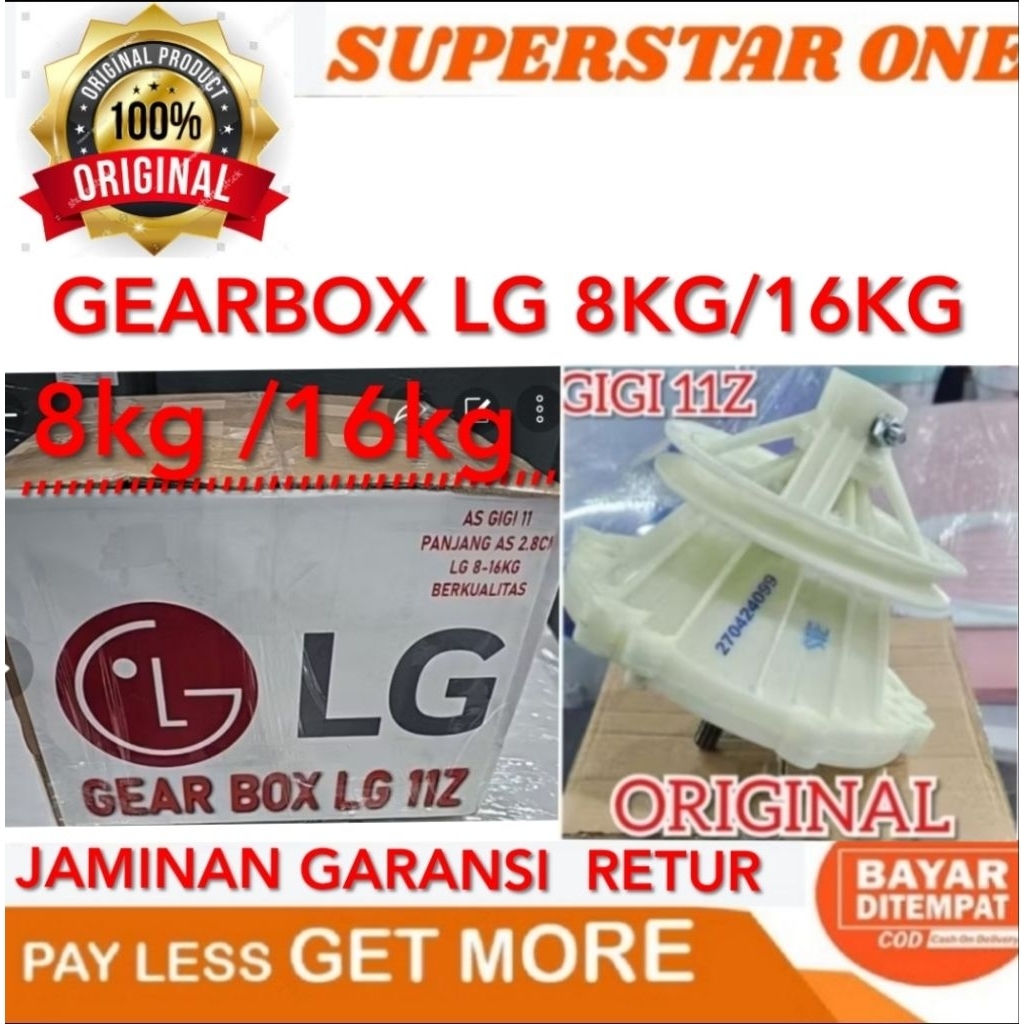 gear box mesin cuci lg 2tabung 8kg/16kg