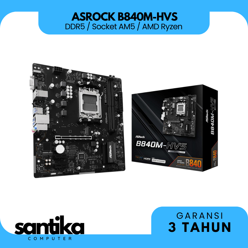 ASRock B840M-HVS Motherboard AMD Ryzen DDR5