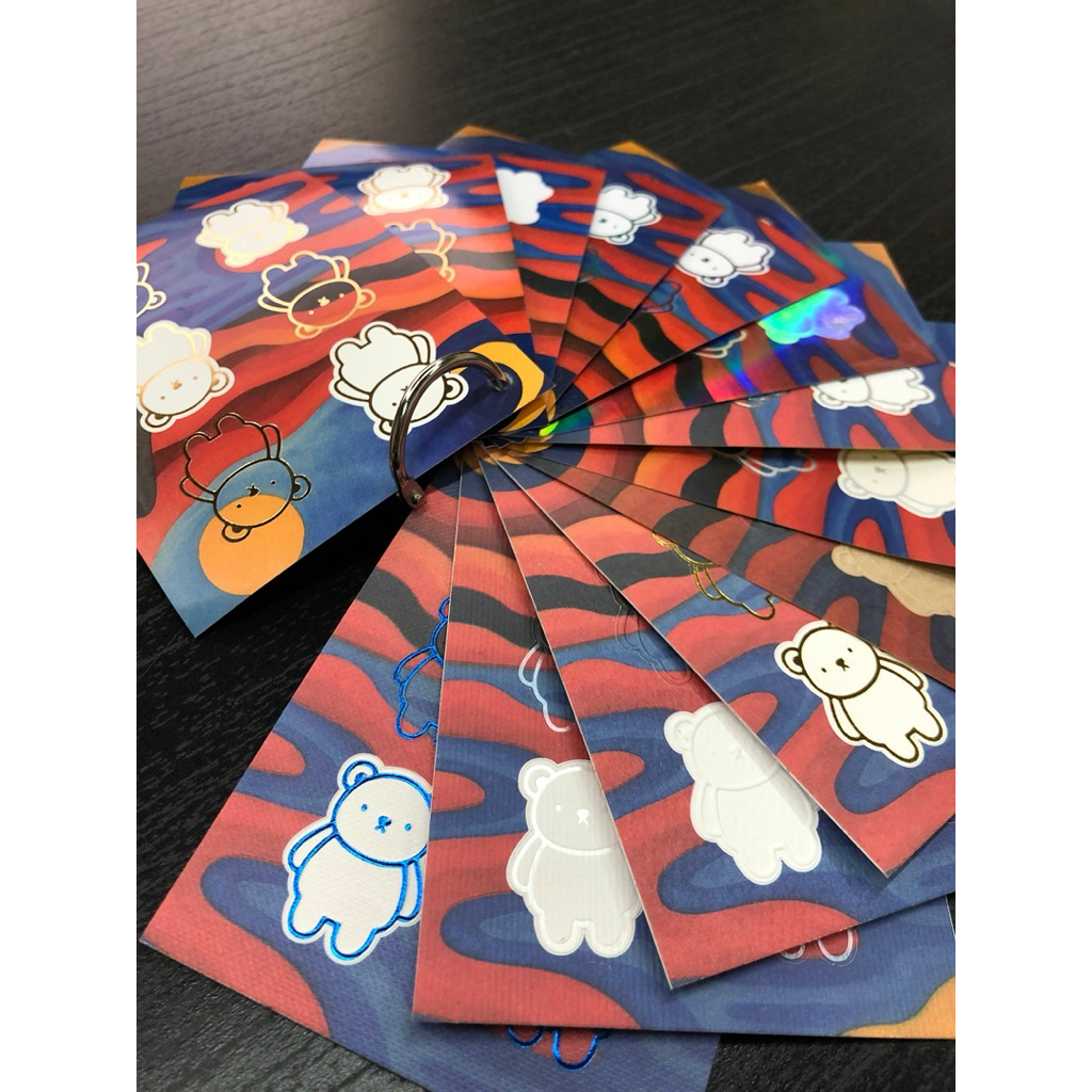 

katalog sticker kadatu dengan finishing yang berbeda