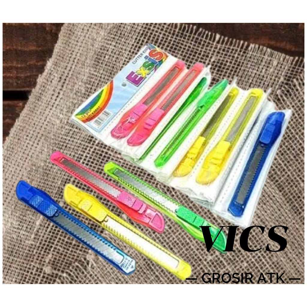 

Cutter Bening Kecil Merk Exsis 1 renteng isi 12 pcs