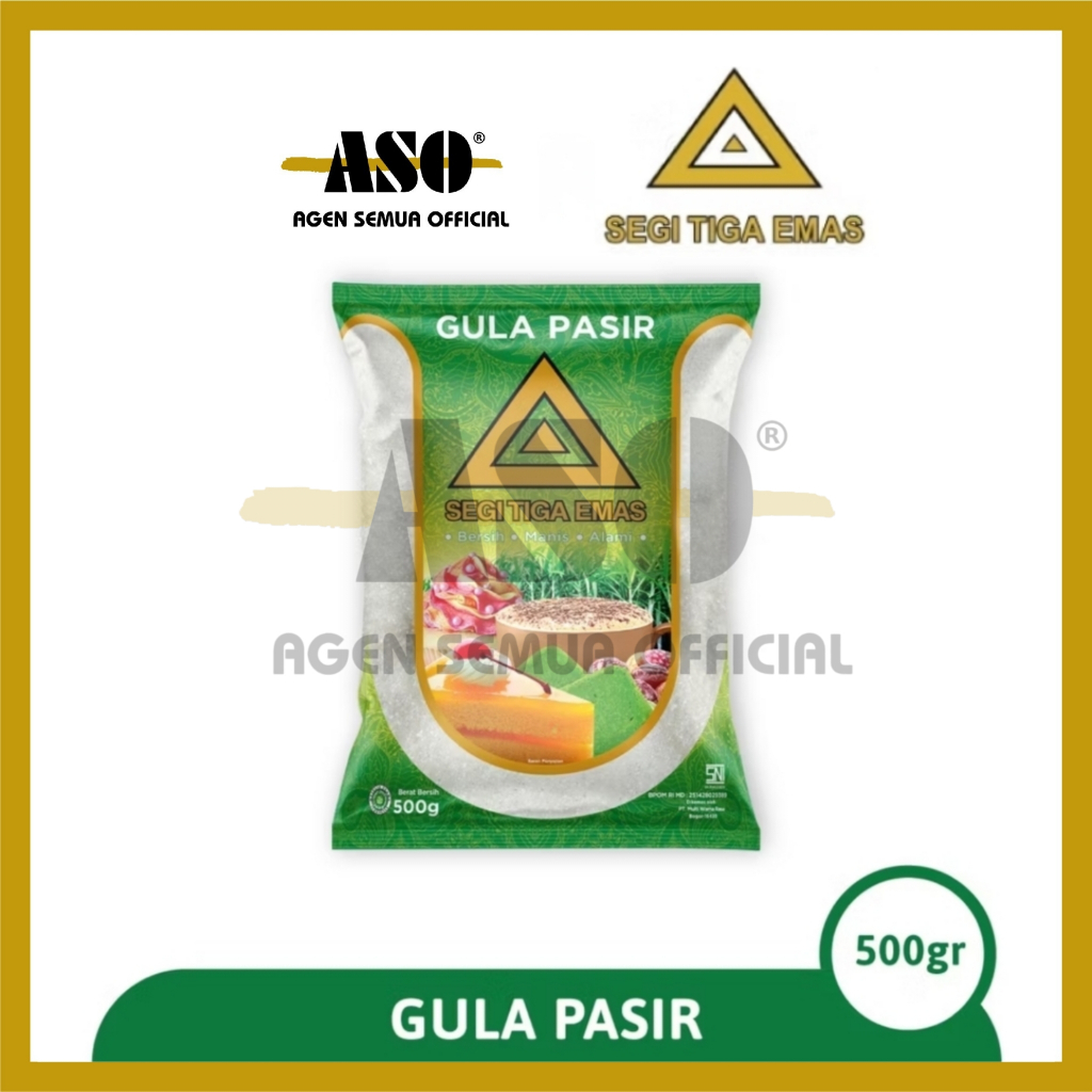 

GULA PASIR SEGI TIGA EMAS 500gr HALAL SNI PROMO !!!