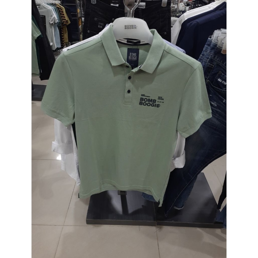 BOMBBOOGIE POLO SHIRT PENDEK PRIA BARU ORIGINAL MATAHARI