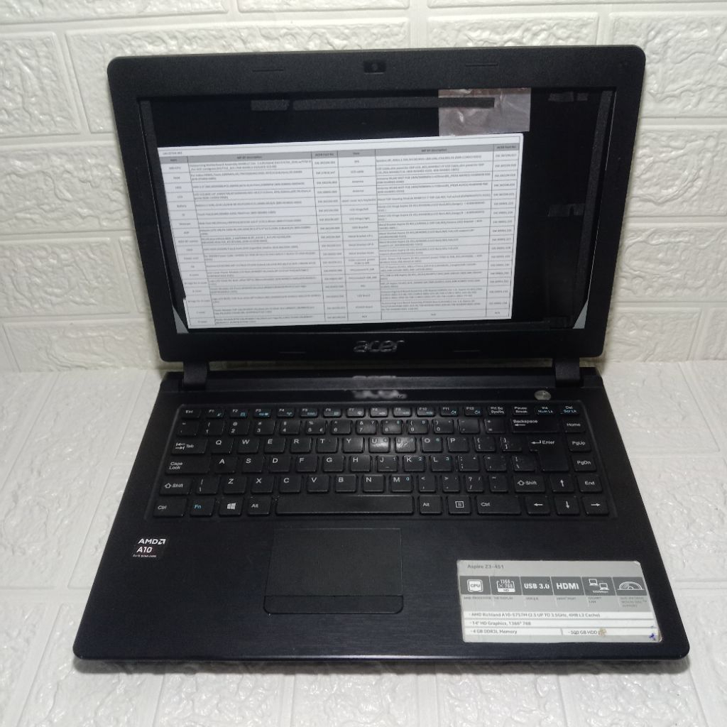 Kesing Case Casing Original Laptop Acer Aspire Z3 -451