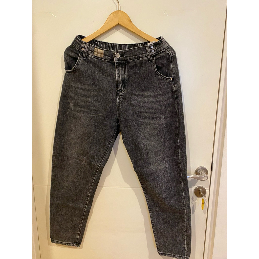PRELOVED celana baggy jeans no brand abu abu