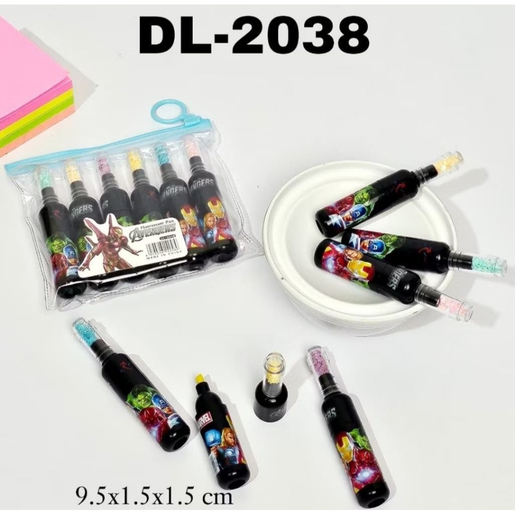 

[COD] 1 pack isi 6 warna stabillo motif Hero