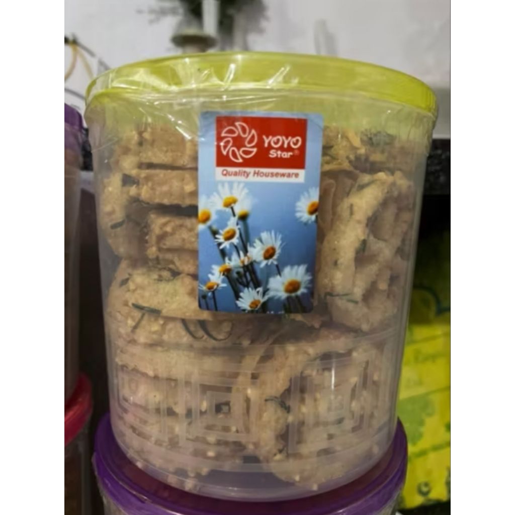 

Peyek Oyot Peyek Kembang Goyang Kriuk Renyah Ukuran Toples 5 Liter