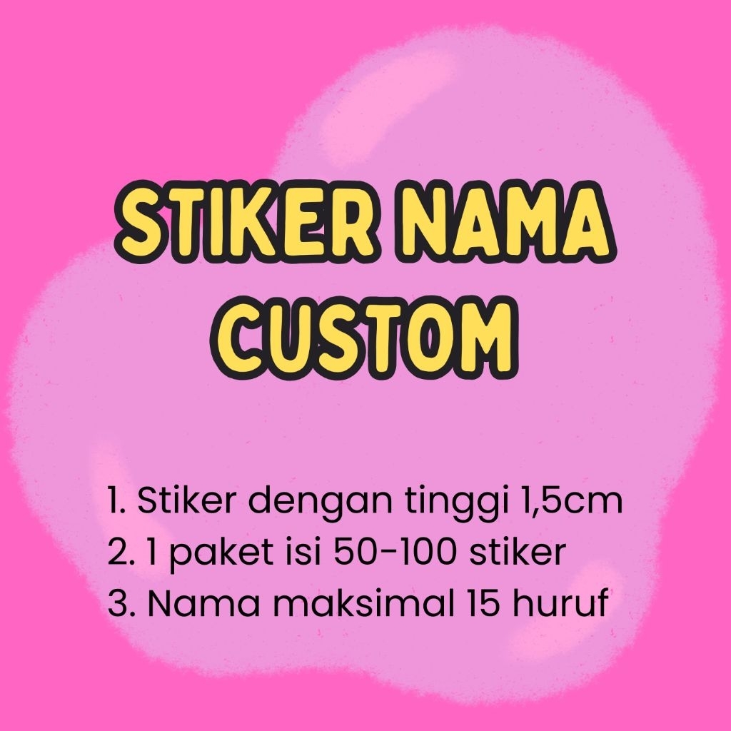 

STICKER NAMA CUSTOM/STIKER NAMA BARANG/STIKER NAMA WATERPROOF/STIKER NAMA LUCU