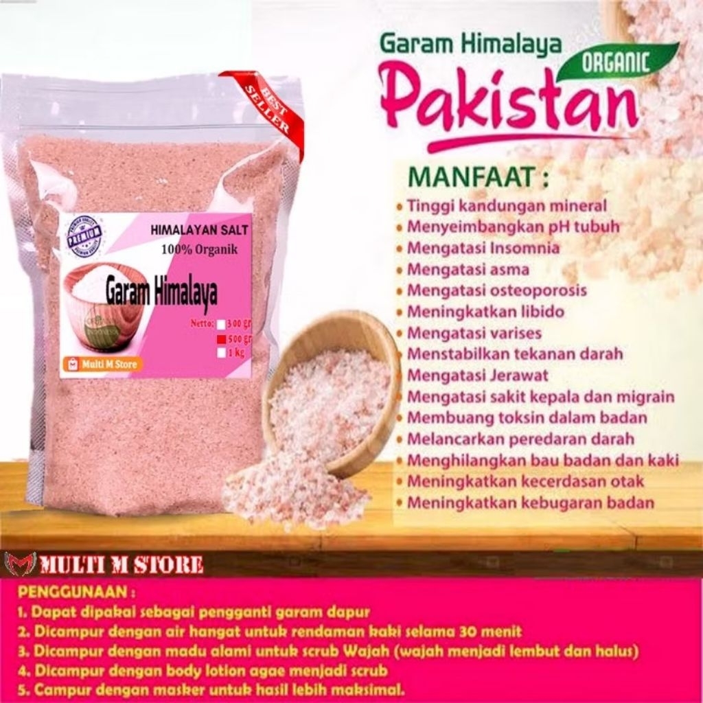 

[ORI] Garam Himalaya Super Premium 500 Gram | Pure Super Fine Salt