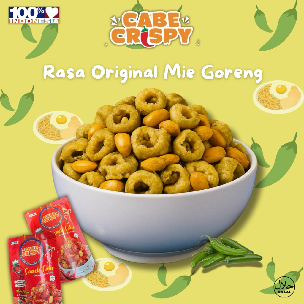

Keripik Cabe Rasa Original Mie Goreng Cabe Crispy Cemilan Pedas Snack Pedas