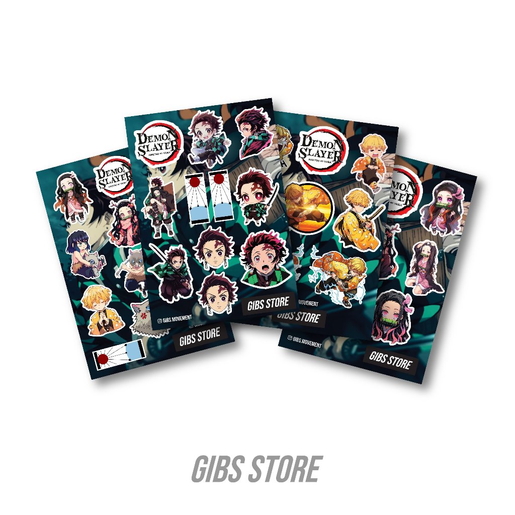 

STICKER PACK DEMON SLAYER (SUDAH TERPOTONG BENTUK)
