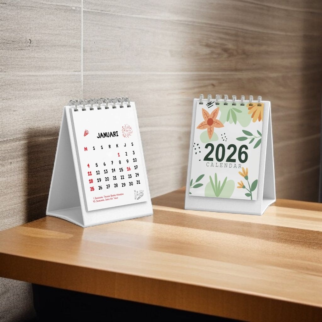 

HAPPY NEW YEAR 2026 / KALENDER MEJA MINI 2026 / KALENDER KANTOR DAN SEKOLAH / KALENDER AESTHETIC