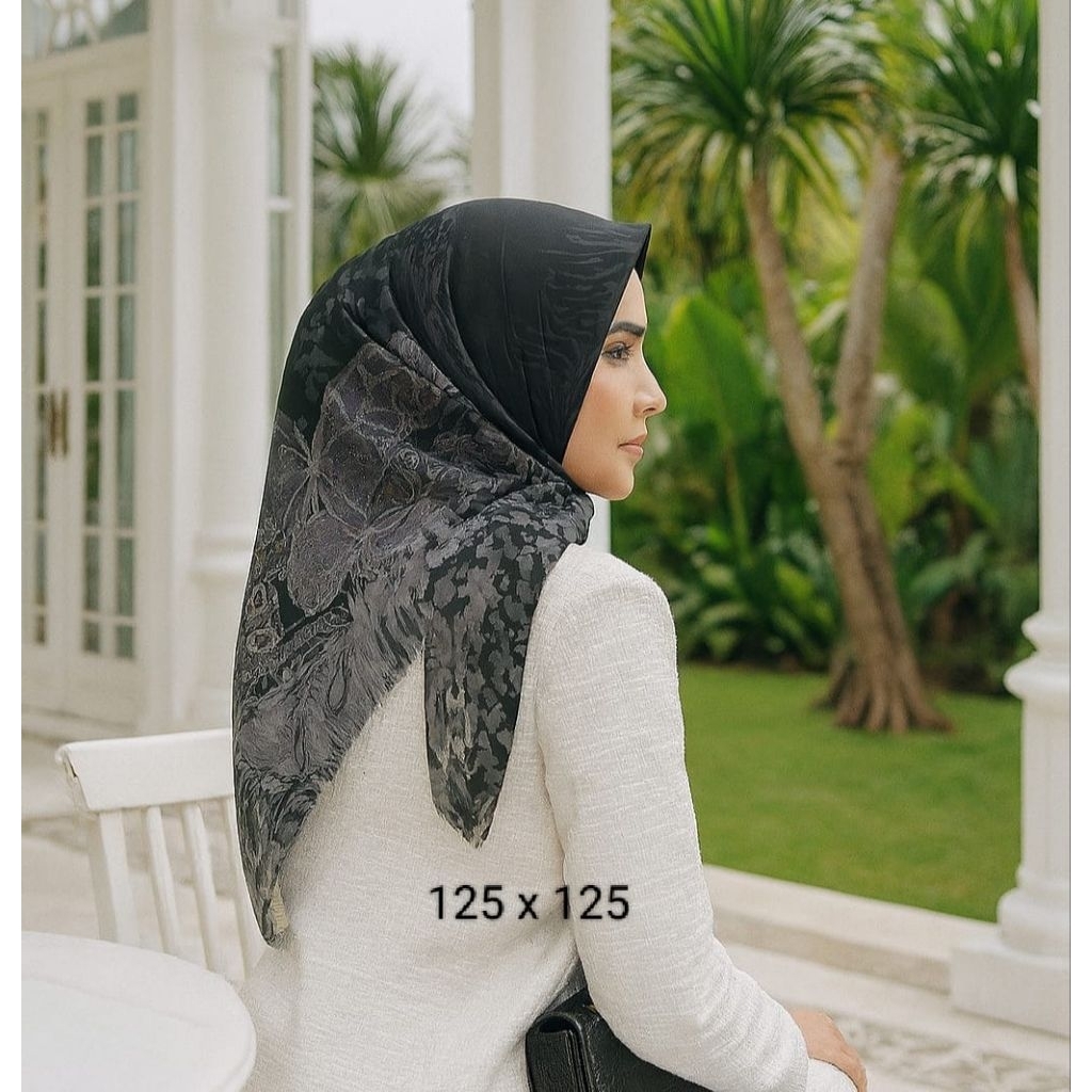 OBRAL TERLARIS SYARI BUTTERFLYY HITAM / KERUDUNG SEGI EMPAT / JILBAB INSTAN / HIJAB TERBARU TERMURAH