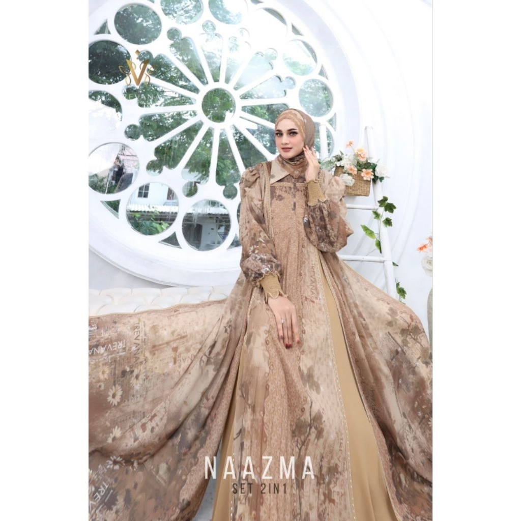 NEW Collection Gamis Naazma Set Scraf 2in1 By Trevana