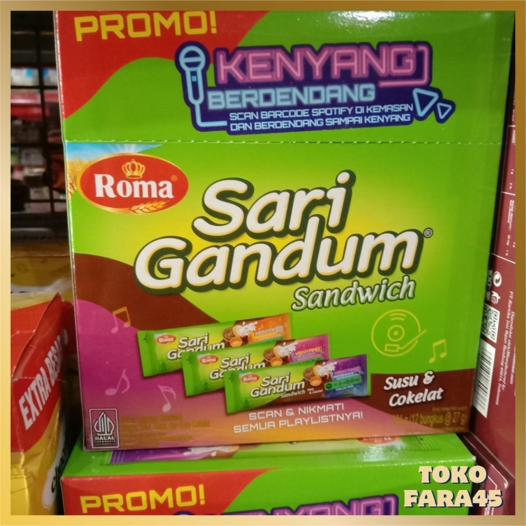 

ROMA SARI GANDUM 1PACK ISI 12BUNGKUS