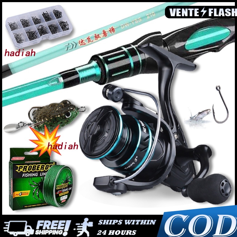 Lariz manis Set Joran Pancing Set asli Lengkap DAIWA Joran Pancing Serat Karbon Ultralight rod dan U