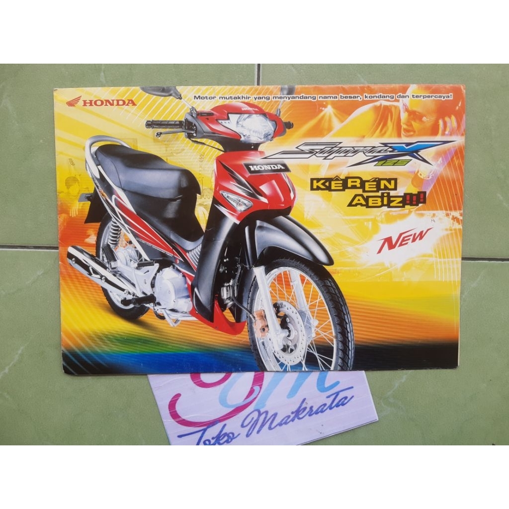 brosur poster iklan motor Honda SUPRA X jadul lawas lama