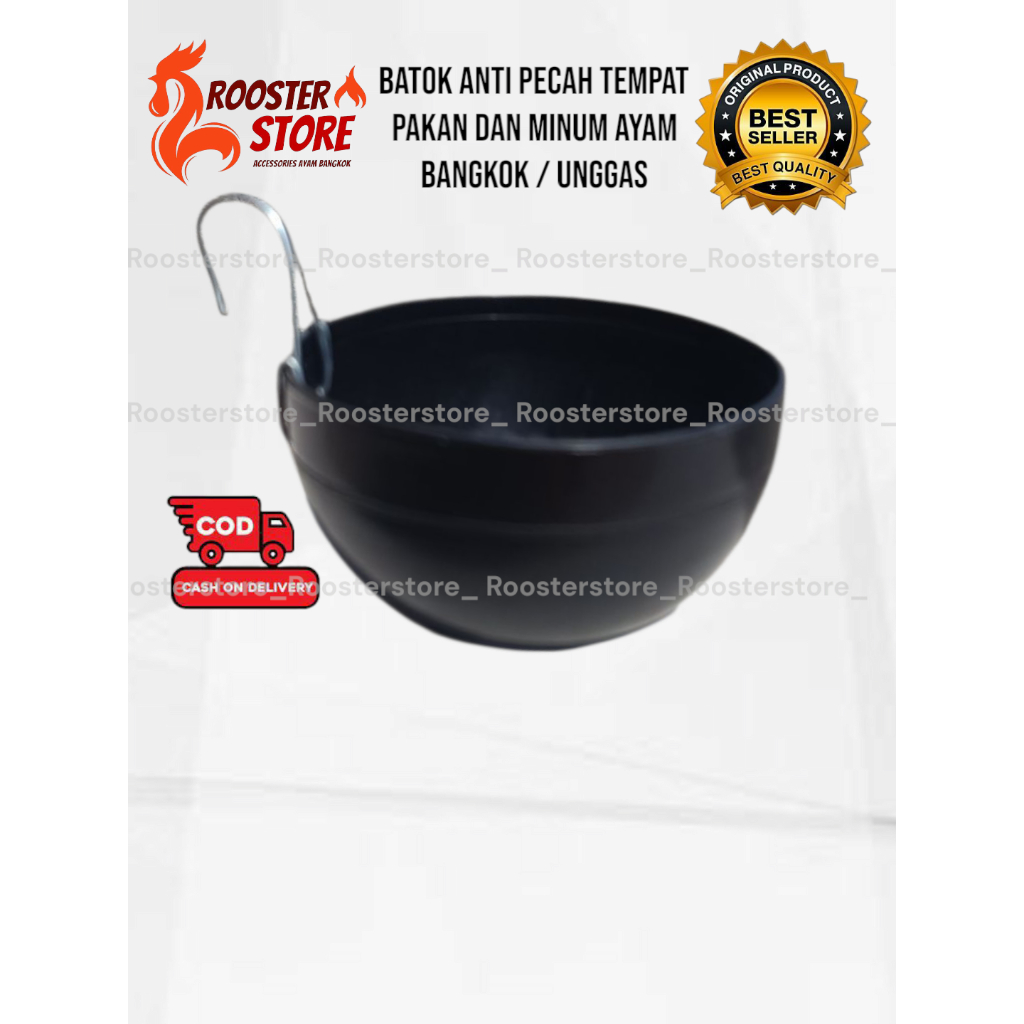 BATOK ANTI PECAH TEMPAT PAKAN DAN MINUM AYAM BANGKOK DAN UNGGAS WADAH PAKAN AYAM BANGKOK