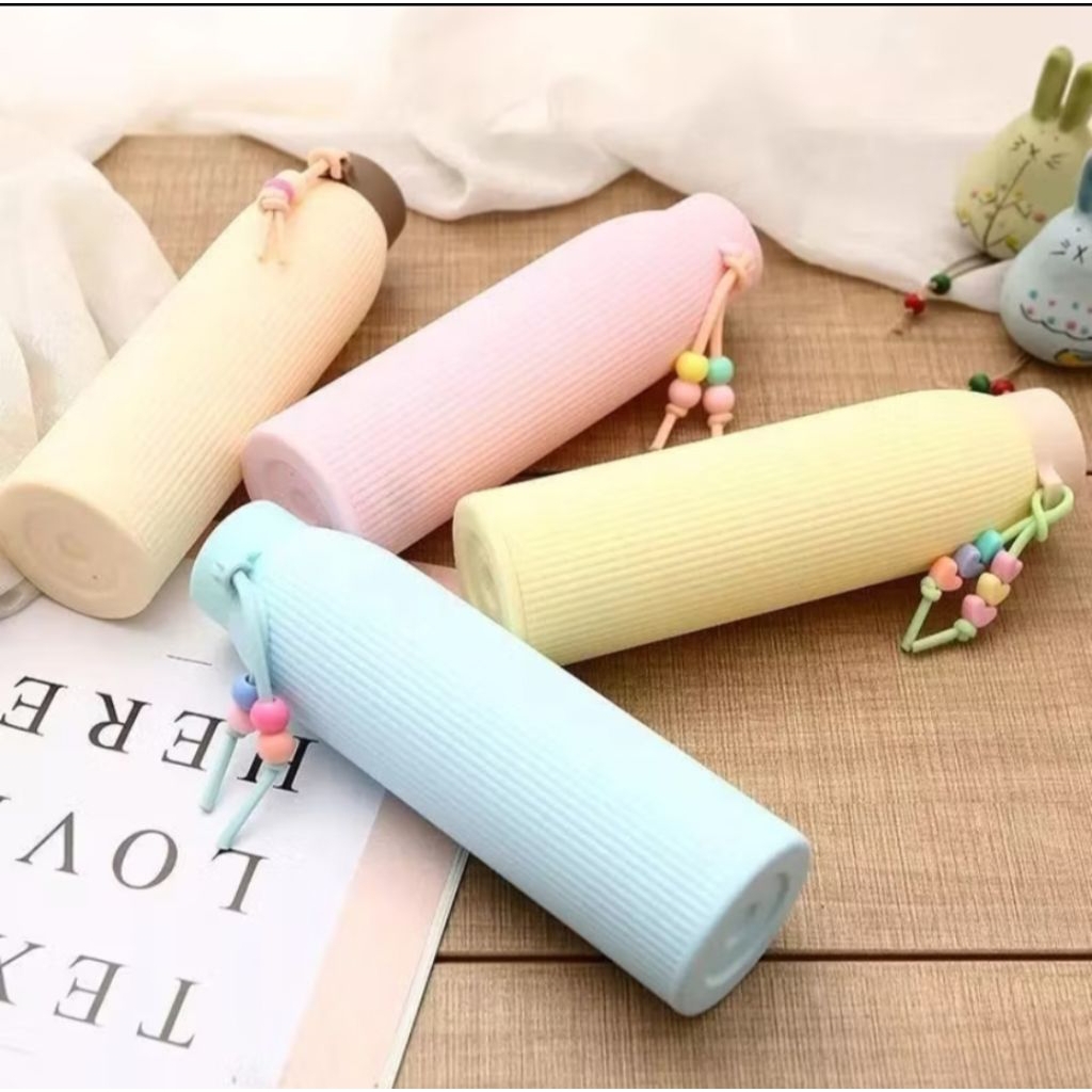 BOTOL KACA MACARON NON BOX + TUMBLER BOTOL MINUM MY BOTTLE TERMOS AIR PANAS DINGIN TUMBLER CANTIK...