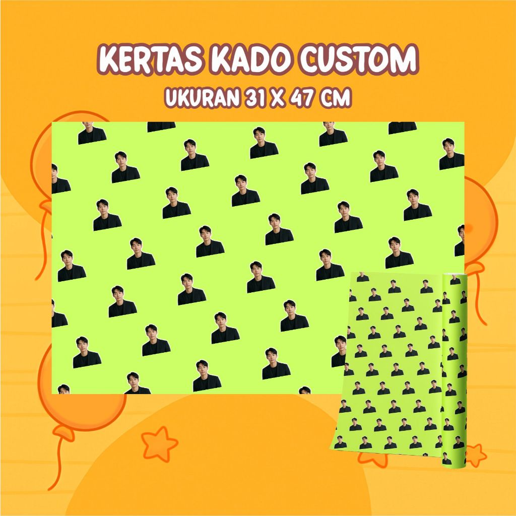 

Kertas Kado Custom Foto Wajah Sendiri – Desain Lucu & Unik