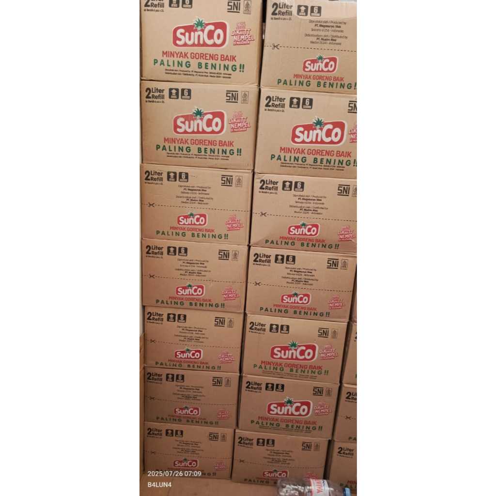 

(PASURUAN - INSTAN & CARGO) Minyak Sunco Kemasan Refil 2L 1 Karton