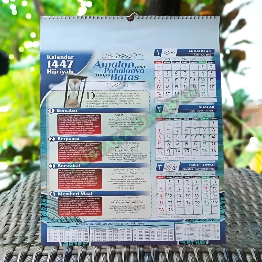 

Kalender 1447 Hijriyah 2025 2026 Dinding Spiral Full Colour