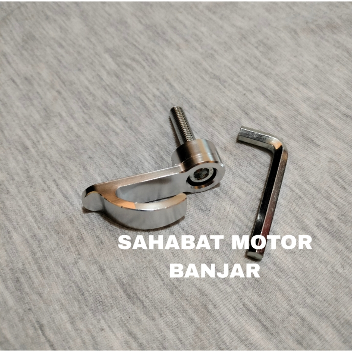 GANTUNGAN BARANG BREKET STANG + BAUT IMPORT MOTOR NMAX PCX ADV DLL / GANTUNGAN GNB SILVER