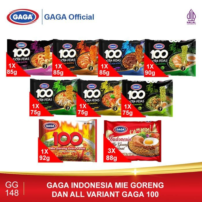 

PastikanTerjaminMutunya- GAGA Indonesia Mie Goreng Original Mix GAGA 100 Extra Pedas (GG148)