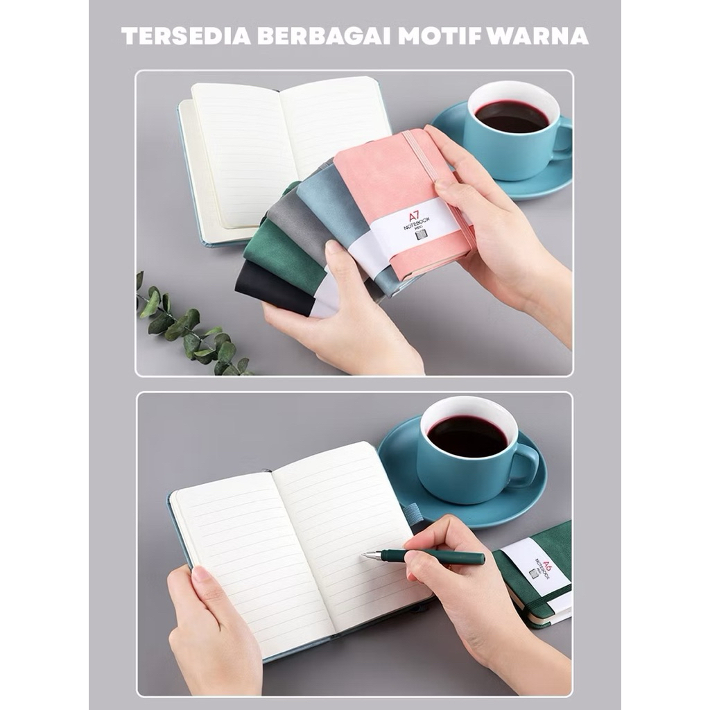 

Aimilo Notebook Mini A6 Buku Catatan Kecil Book Aesthetic Portable Buku Tulis Aesthetic Agenda Tali