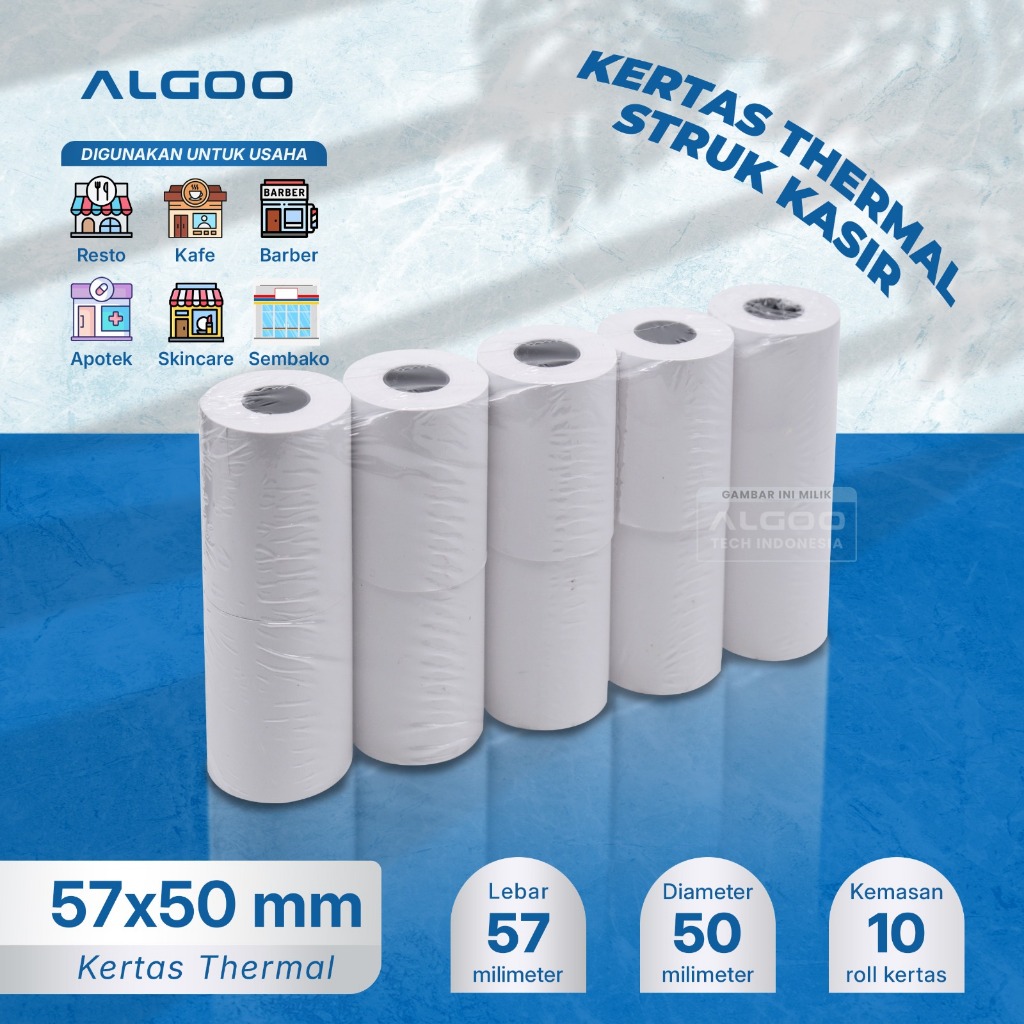 

ALGOO Kertas Thermal Struk Nota 57x50 mm
