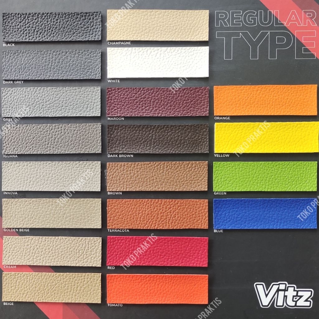 VITZ by Carviero - Bahan kulit sintetis untuk Jok Mobil/ Jok Motor/ Sofa dll