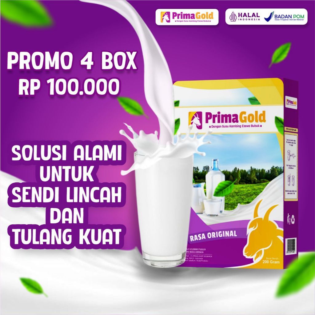 

Paket 4 Box Susu Kambing Etawa Primagold Solusi Untuk Sendi Lincah