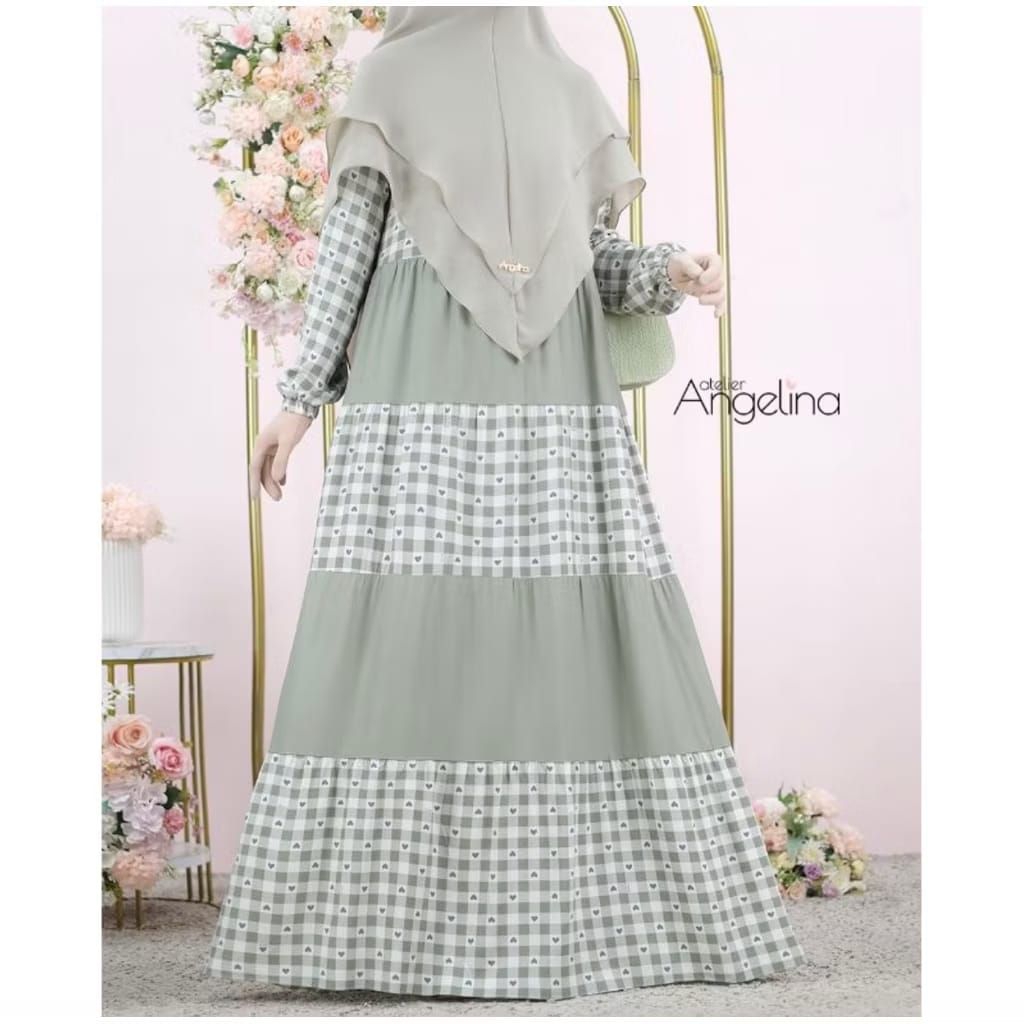 [SIAP KIRIM] BELLA DRESS LOVE IN PLAID SIZE L BY ATELIER ANGELINA