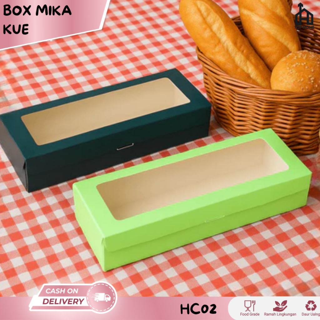 

Kotak Snack / Box Ivory jendela mika / Dus Brownies Kue / Dus Donat / Dus Bolen / Box Kotak Brownies