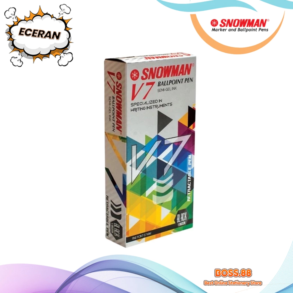 

BALLPOINT ECERAN SNOWMAN V-7 (3 PCS)