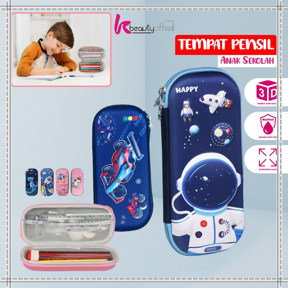 

EC KB-A39 Kotak Pensil 3D Karakter Timbul Tempat Pensil Anak Sekolah TK / Tempat Penyimpanan Alat Tulis Anti Air Import